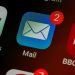 A screen on which there is a mail icon showing 2 unread messages. Picture by Brett Jordan.