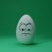 Title Image for article: Reacting to OCD Thoughts (part 1). An egg with a sad face drawn on it. By Shubham Dhage
